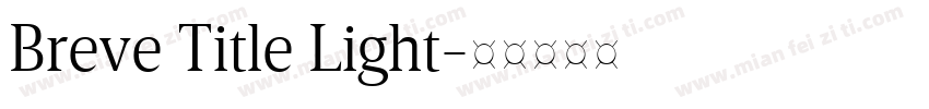 Breve Title Light字体转换